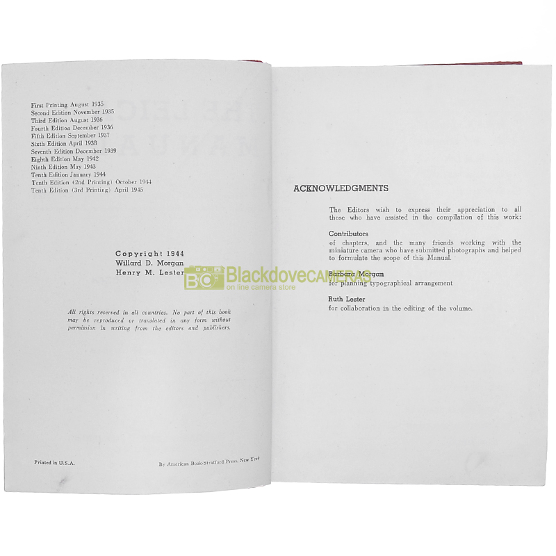 Leica Manual - English - Willard D. Morgan Henry M. Lester - Tenth Edition 1944