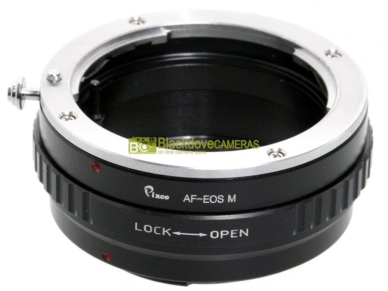 Adattatore con ghiera diaframmi per obiettivi Minolta AF e Sony A-mount su fotocamere Canon EOS M