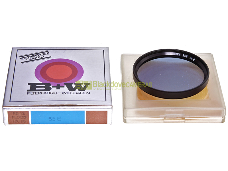55mm. filtro Blu KB12 Flood 80B B+W by Schneider. *NUOVO* 2 e7253