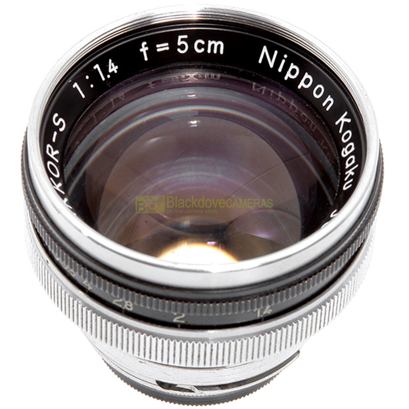 Obiettivo Nikon Nikkor 2 Auto 50 mm f2 per fotocamere a telemetro S