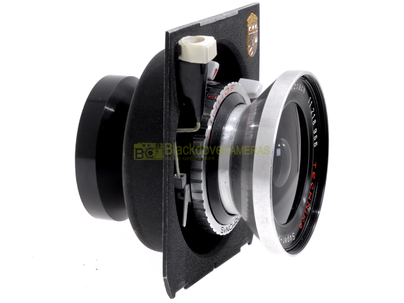 Schneider Super Angulon 90mm f8 otturatore Syncro Compur piastra Linhof Technika