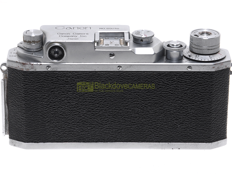 “Canon IV S, fotocamera a pellicola con telemetro, innesto a vite 39mm. Screw M39.”