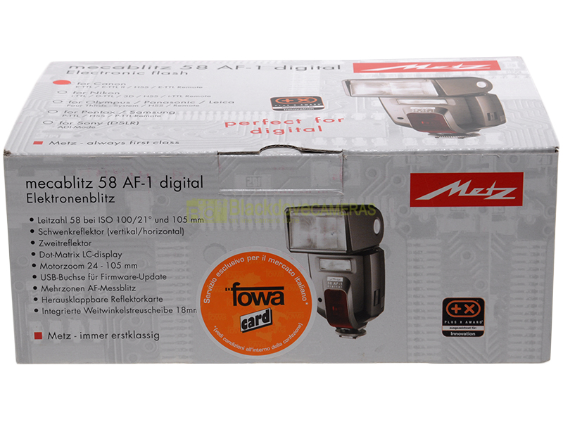Flash Metz 58 AF-1 Digital eTTL II per fotocamere digitali Canon EOS. 58AF I