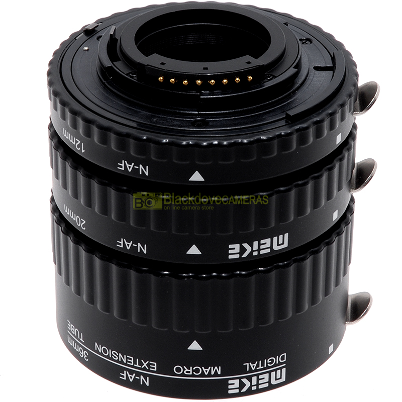 Kit 3 anelli di prolunga Meike macro coseup per fotocamere Nikon autofocus. Tubi