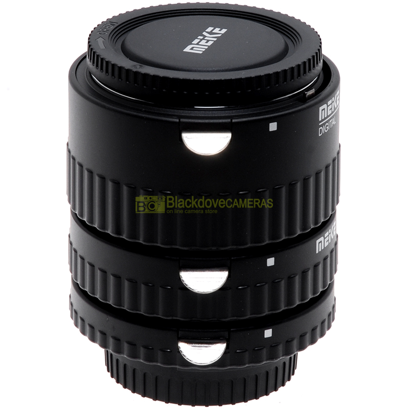Kit 3 anelli di prolunga Meike macro coseup per fotocamere Nikon autofocus. Tubi