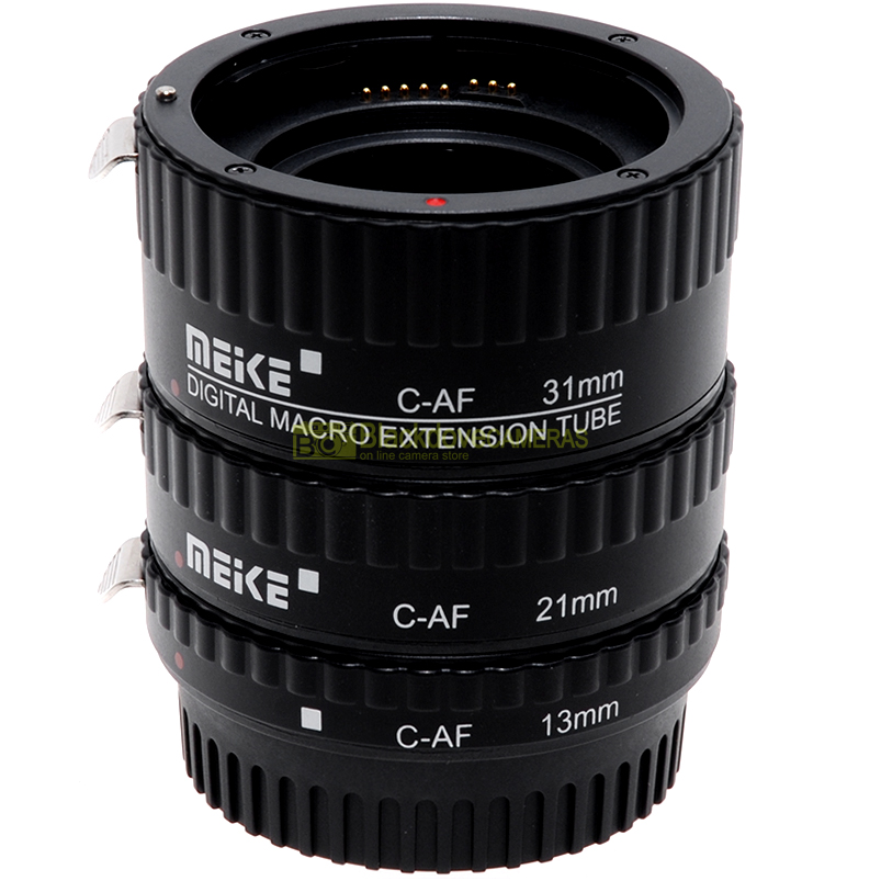 Kit 3 anelli di prolunga Meike macro coseup per fotocamere Canon autofocus. Tubi