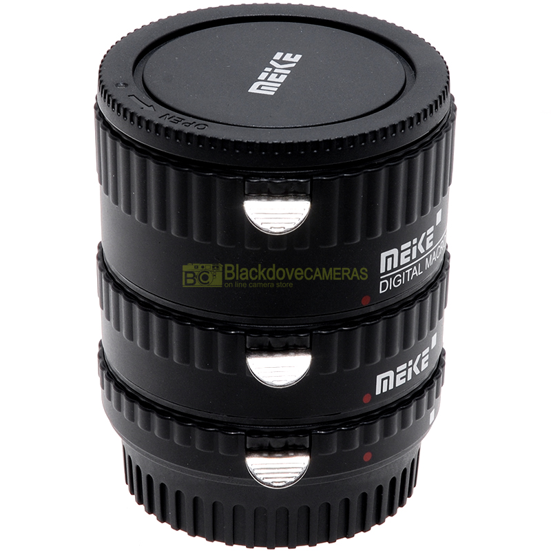 Kit 3 anelli di prolunga Meike macro coseup per fotocamere Canon autofocus. Tubi