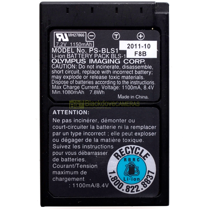 Olympus PS BLS-1 batteria originale per fotocamere digitali Pen. Camera battery.