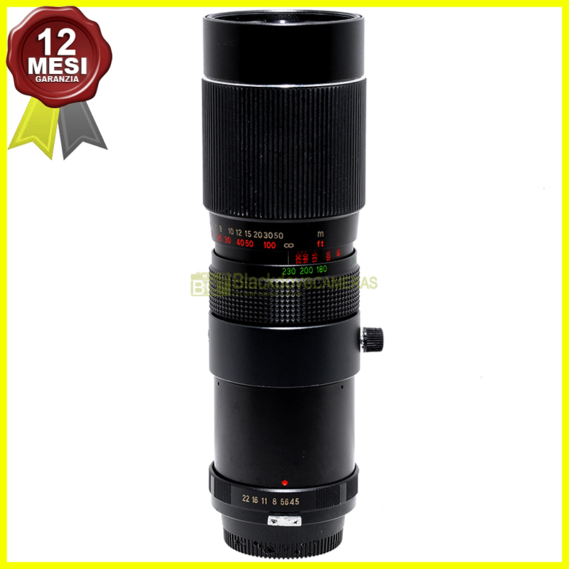 Obiettivo Zoom Bushnell 90-230 mm f4,5 per fotocamere Nikon F con forcella