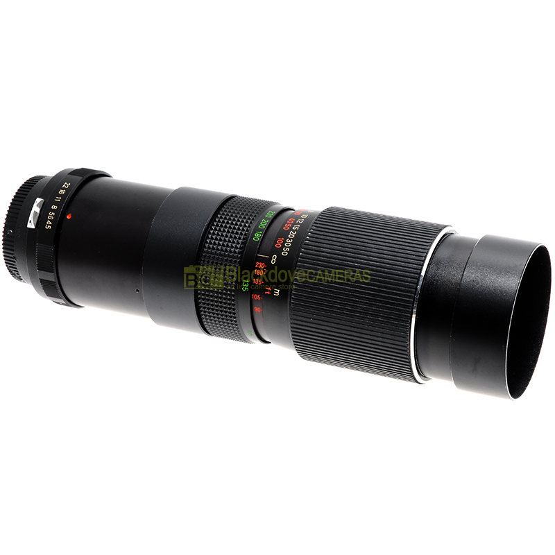 Obiettivo Zoom Bushnell 90-230 mm f4,5 per fotocamere Nikon F con forcella