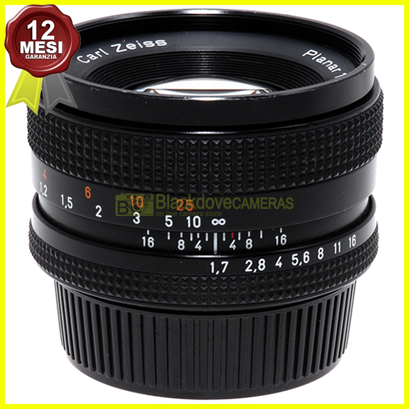 Obiettivo Carl Zeiss Planar T 50mm. f1,7 per fotocamere innesto Contax e Yashica