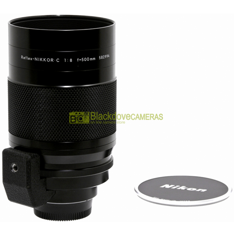 Nikon Reflex Nikkor C 500mm. f8 con paraluce originale utilizzabile su digitali