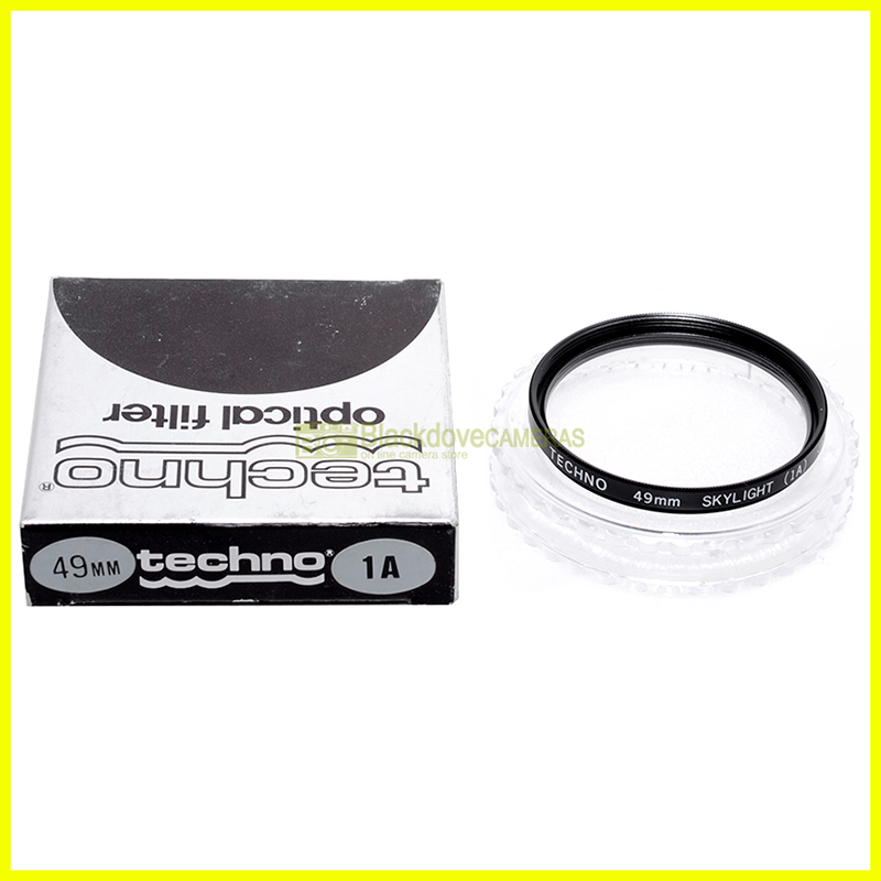 49mm. Filtro Skylight 1A Techno Optic per obiettivi. Sky light photo filter M49