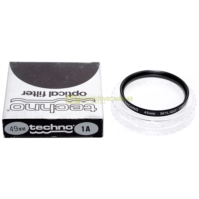 49mm. Filtro Skylight 1A Techno Optic per obiettivi. Sky light photo filter M49