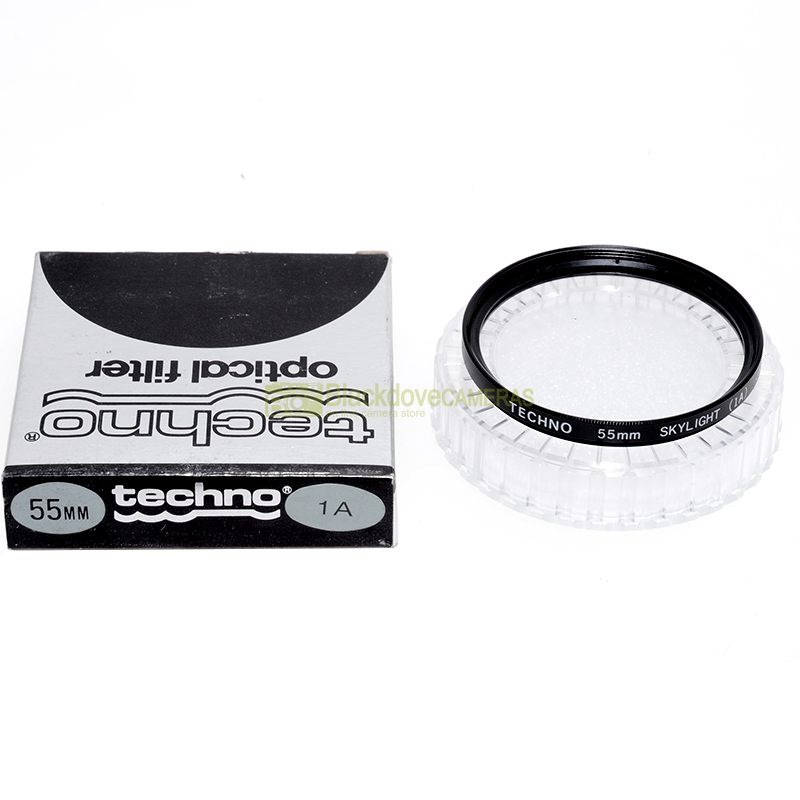 55mm. Filtro Skylight 1A Techno Optic per obiettivi. Sky light photo filter M55