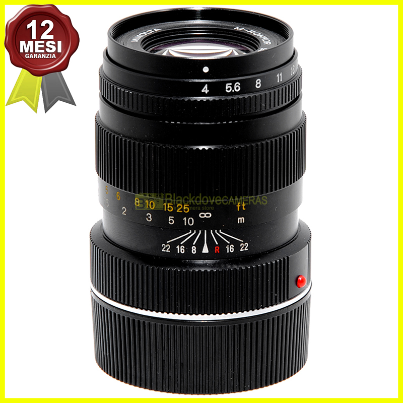 Minolta M Rokkor 90mm f4 innesto Leica M per M6 M7 M8 M9 M10 Monochrome ecc...