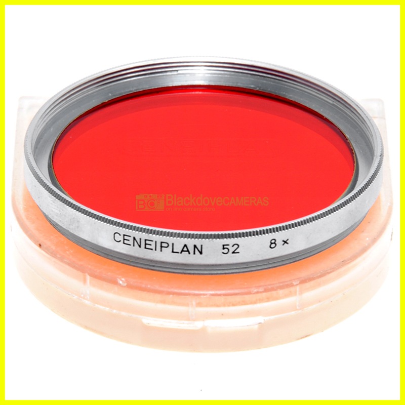 52mm. filtro Rosso 8x Ceneiplan per obiettivi M52