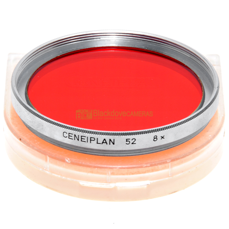 52mm. filtro Rosso 8x Ceneiplan per obiettivi M52