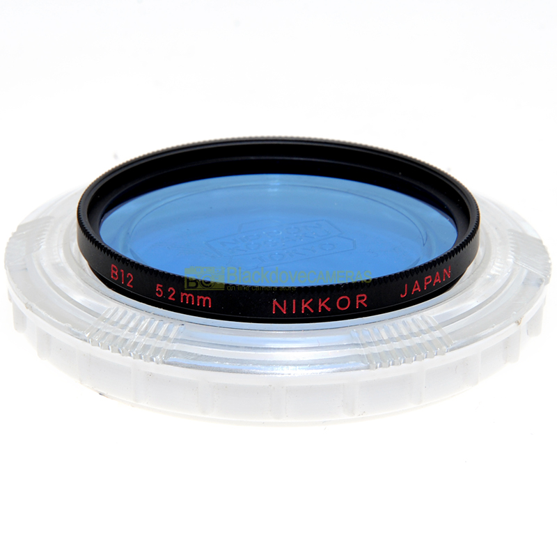 52mm. Filtro blu B12 Nikon Nippon Kogaku Nikkor a vite M52