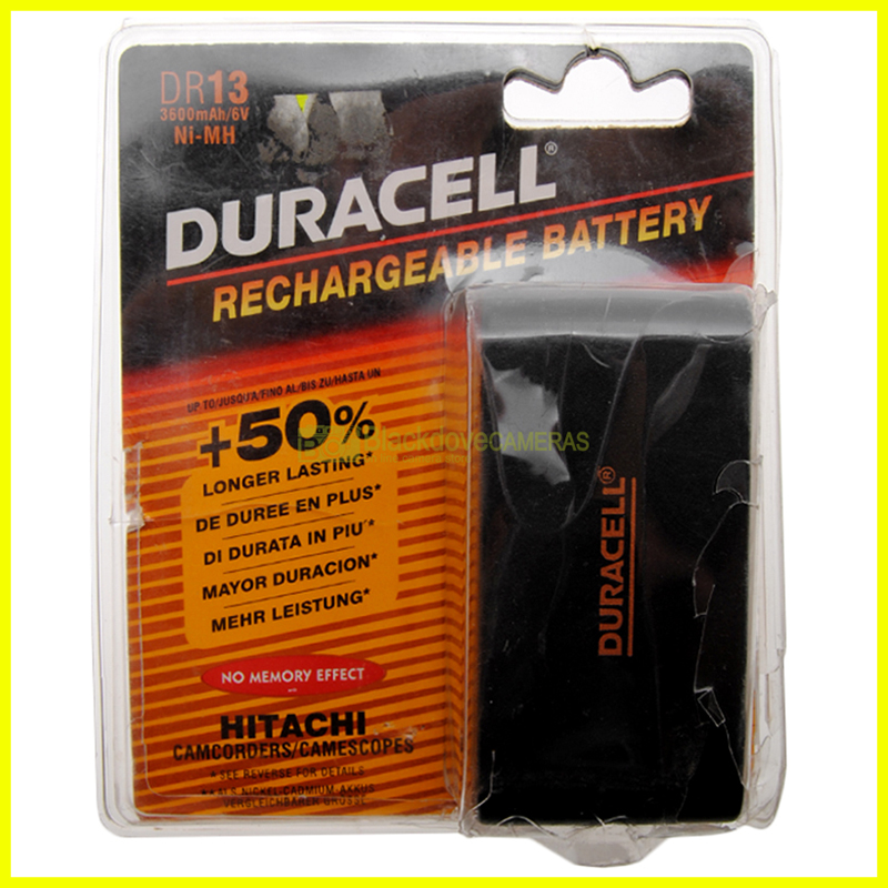 Batteria Duracell DR-13 3600 mAh per videocamere Hitachi. Camcorder battery.