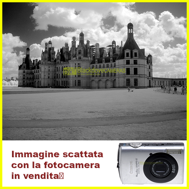 Fotocamera digitale Canon Powershot SD870IS modificata per fotografia infrarosso