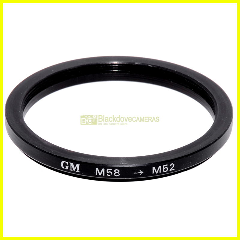 Adattatore step down 58/52mm per filtri M52 su obiettivi diametro 58 mm Adapter