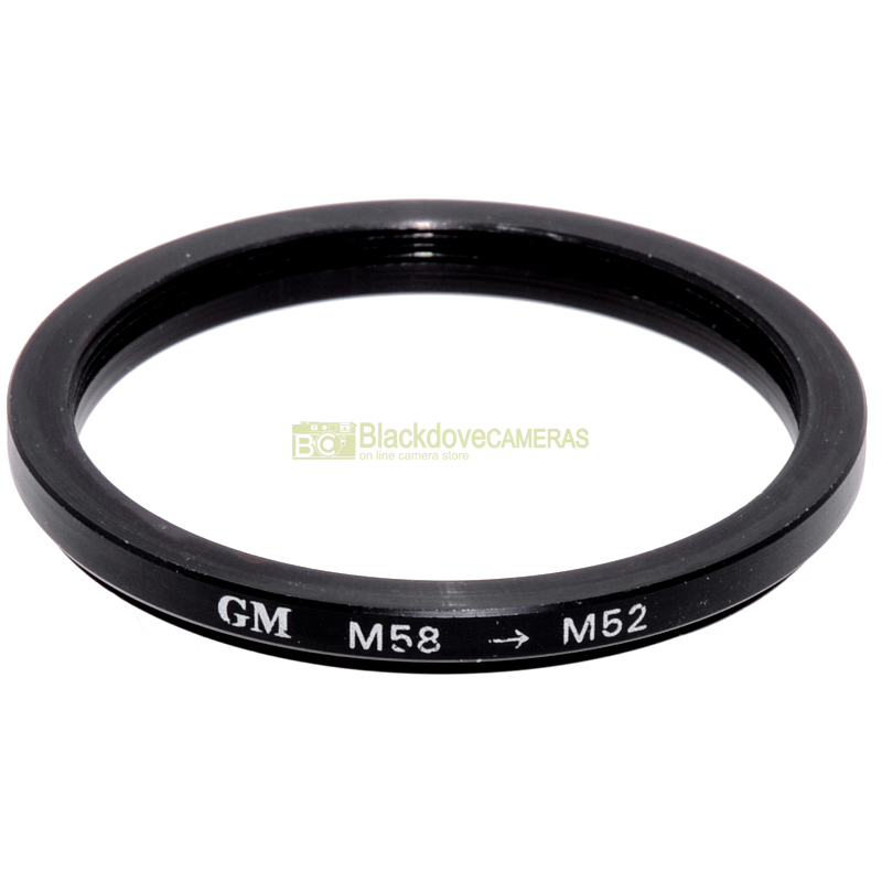 Adattatore step down 58/52mm per filtri M52 su obiettivi diametro 58 mm Adapter