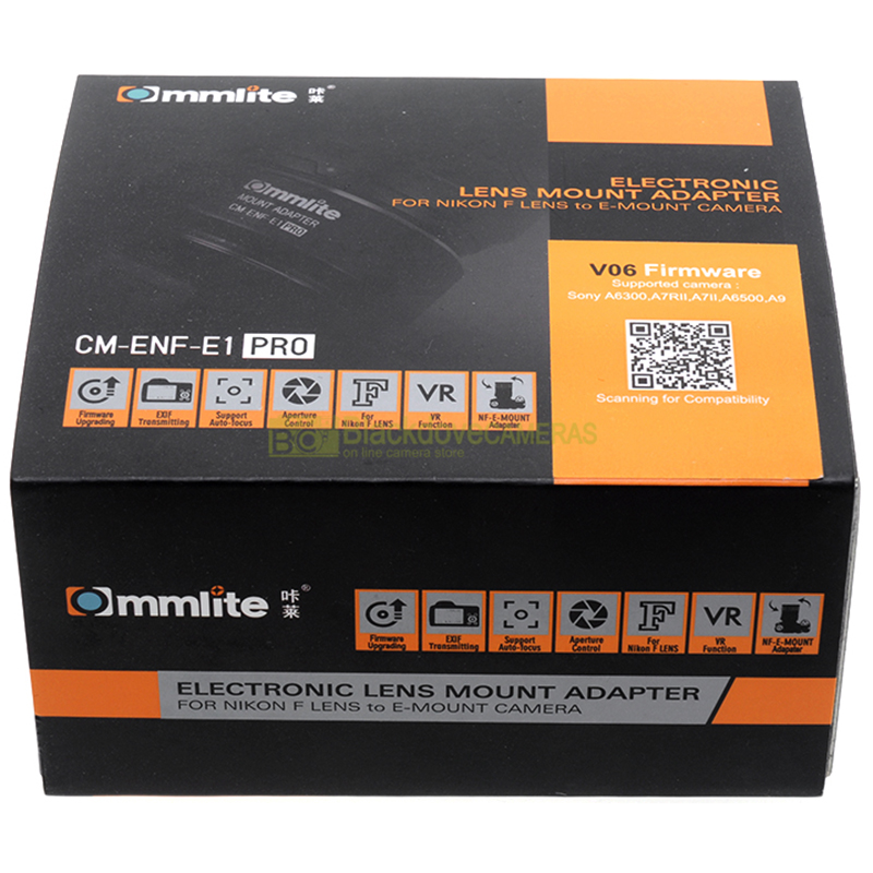 Adapter per obiettivi Nikon AF-S su fotocamere Sony E-Mount Autofocus High Speed USB.