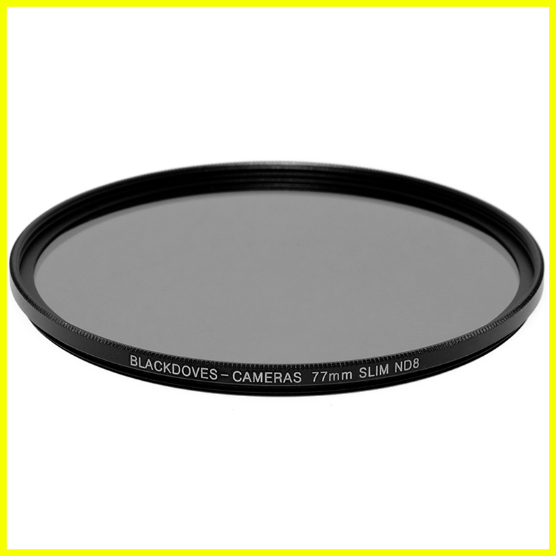 77mm. filtro Neutral density ND8 (+3 stops) Blackdove-cameras per obiettivi M77