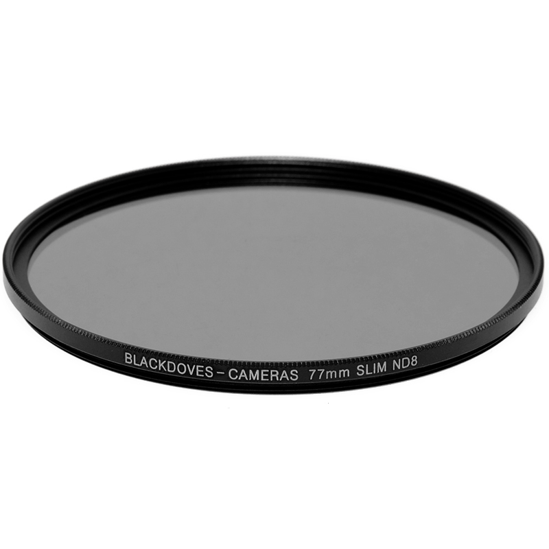 77mm. filtro Neutral density ND8 (+3 stops) Blackdove-cameras per obiettivi M77