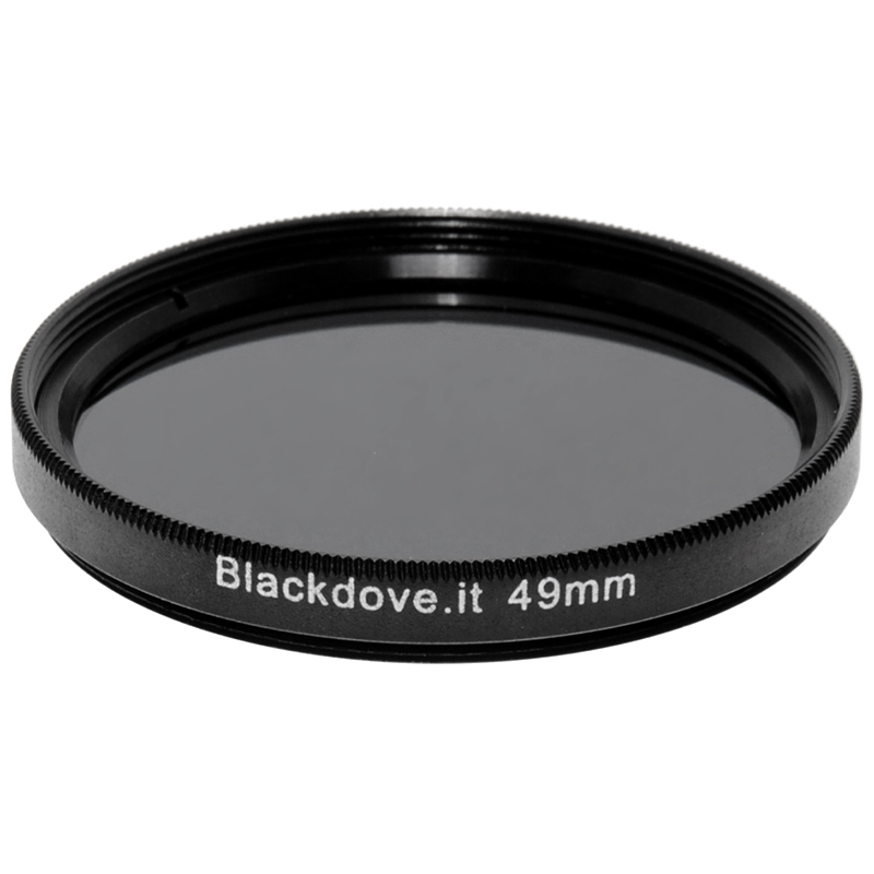 49mm. filtro Neutral density ND8 (+3 stops) Blackdove-cameras per obiettivi M49