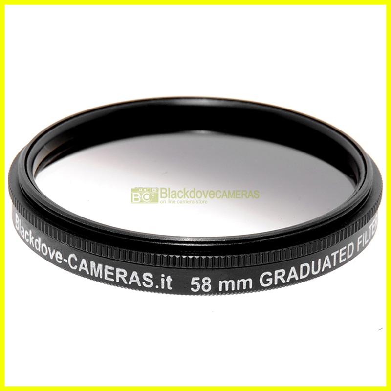 58mm. filtro digradante grigio ND Blackdove Graduated Neutral density vite M58