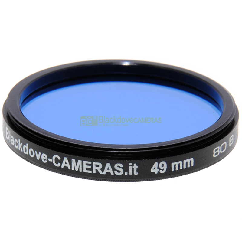 49mm. filtro di conversione blu 80b Blackdove. Blue filter 80b for screw M49