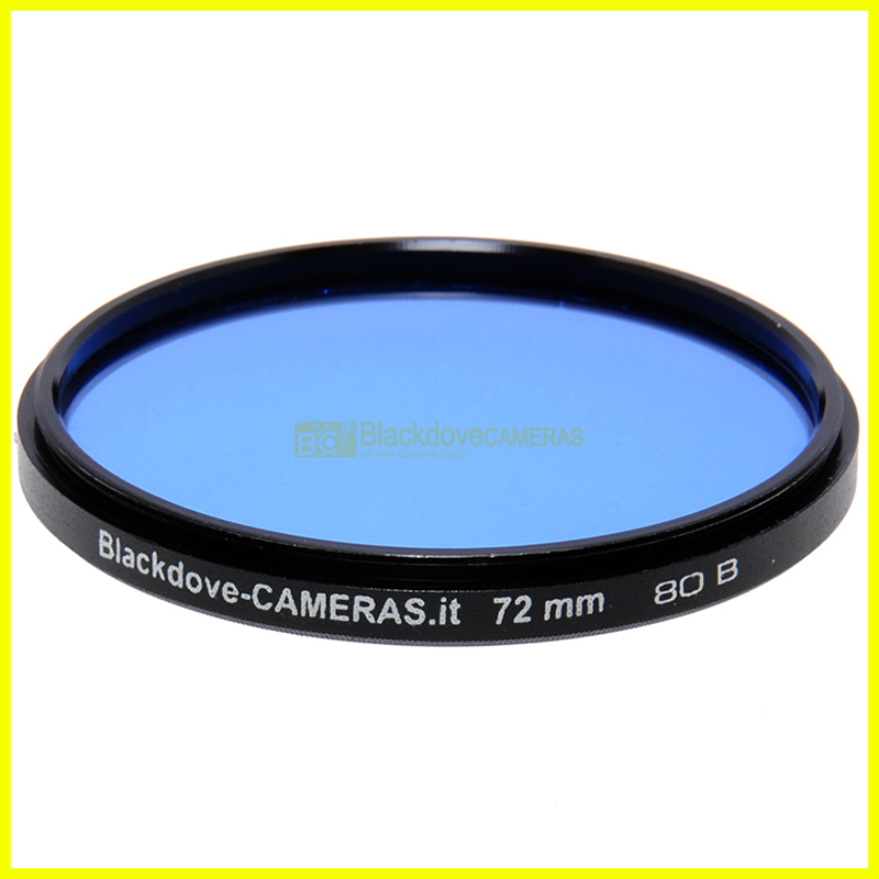 72mm. filtro di conversione blu 80b Blackdove. Blue filter 80b for screw M72