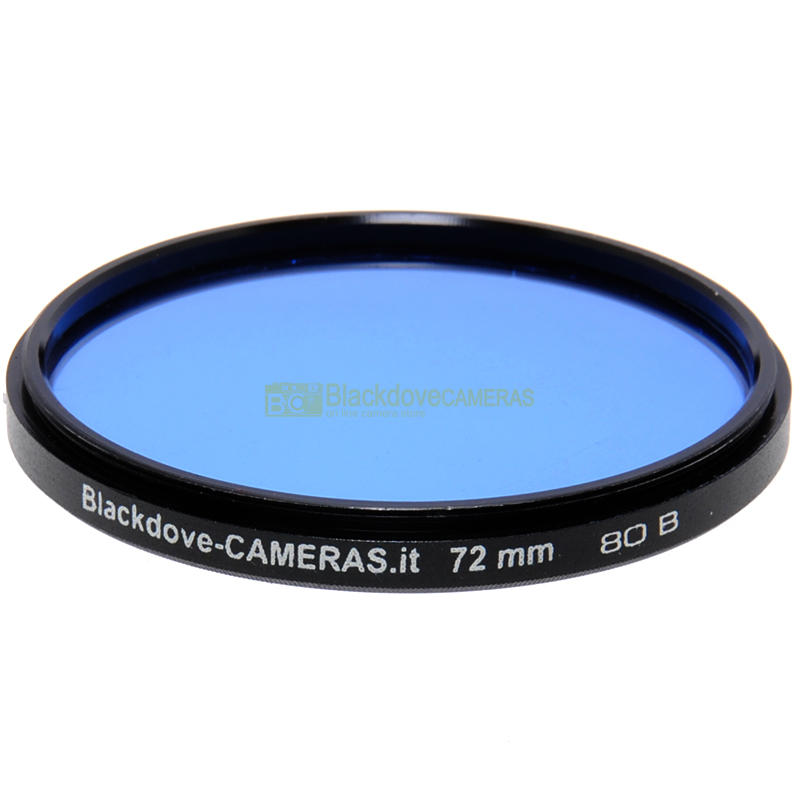 72mm. filtro di conversione blu 80b Blackdove. Blue filter 80b for screw M72