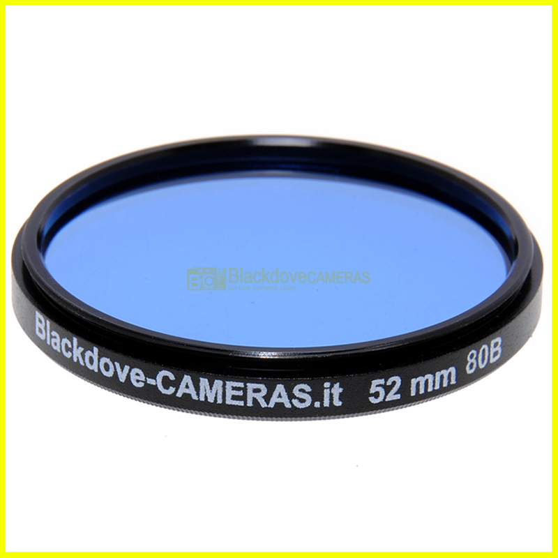 52mm. filtro di conversione blu 80b Blackdove. Blue filter 80b for screw M52