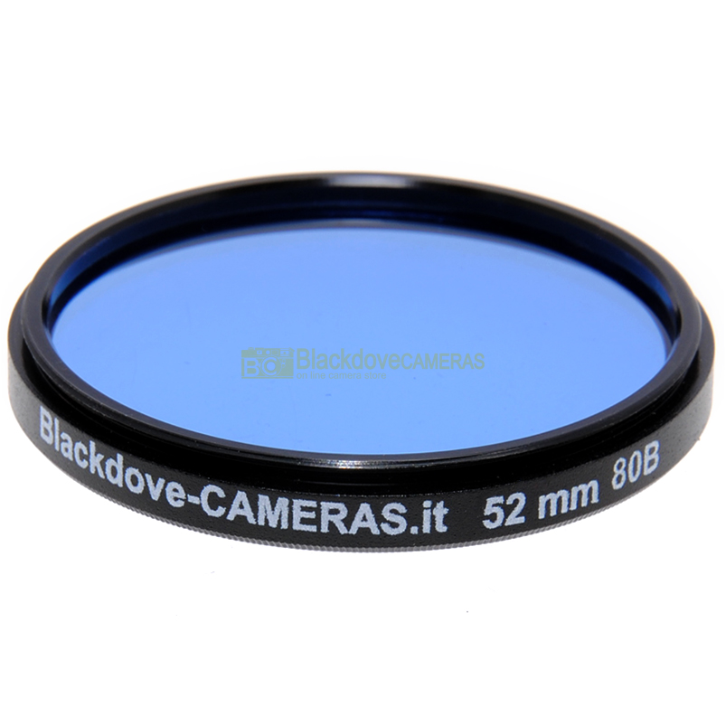 52mm. filtro di conversione blu 80b Blackdove. Blue filter 80b for screw M52