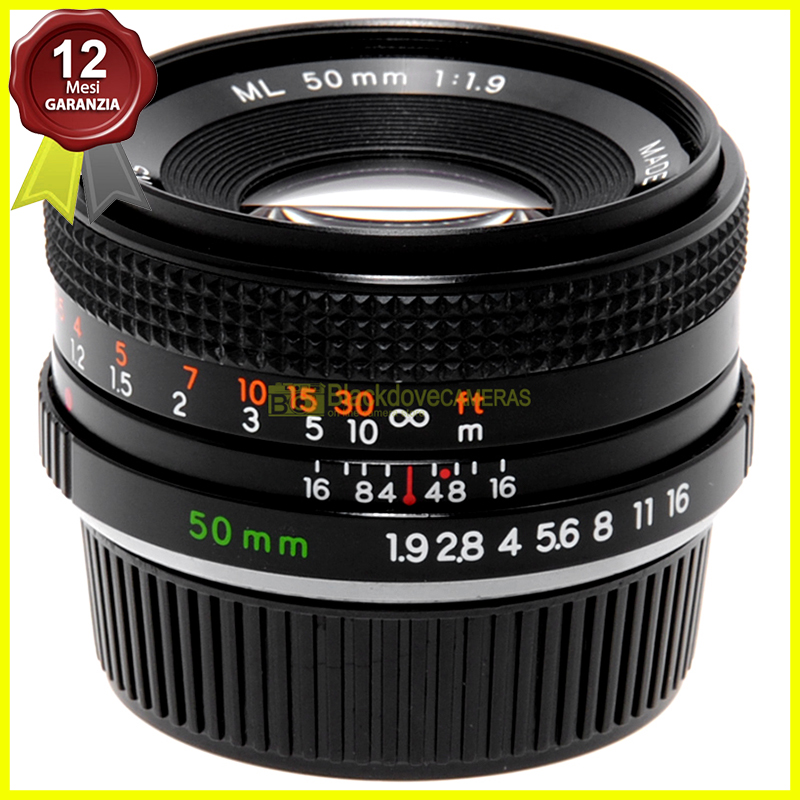 Obiettivo Yashica ML 50mm f1,9 per fotocamere reflex analogiche Contax/Yashica