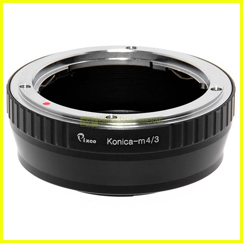 Adattatore per obiettivi Konica su fotocamere Micro 4/3. Anello adapter MFT