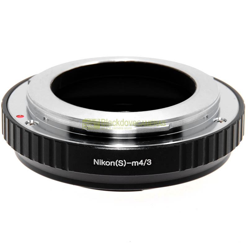 Adattatore per obiettivi Nikon S su fotocamere Micro 4/3. Anello adapter MFT