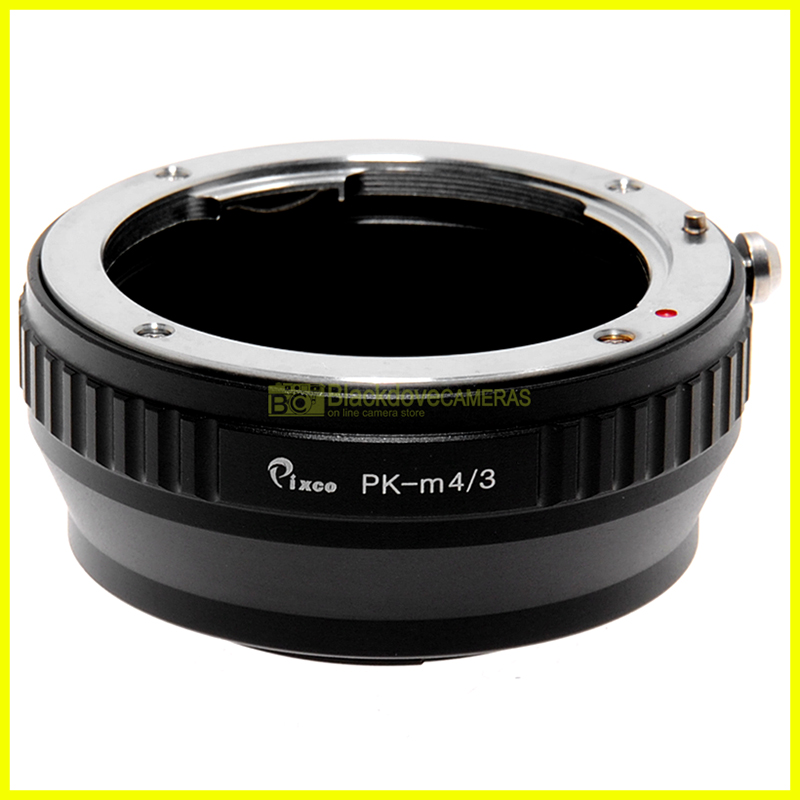 Adattatore per obiettivi Pentax K su fotocamere Micro 4/3. Anello adapter MFT