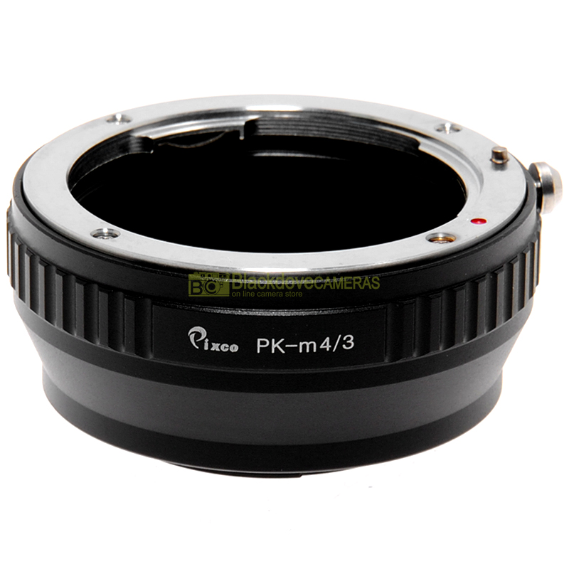Adattatore per obiettivi Pentax K su fotocamere Micro 4/3. Anello adapter MFT