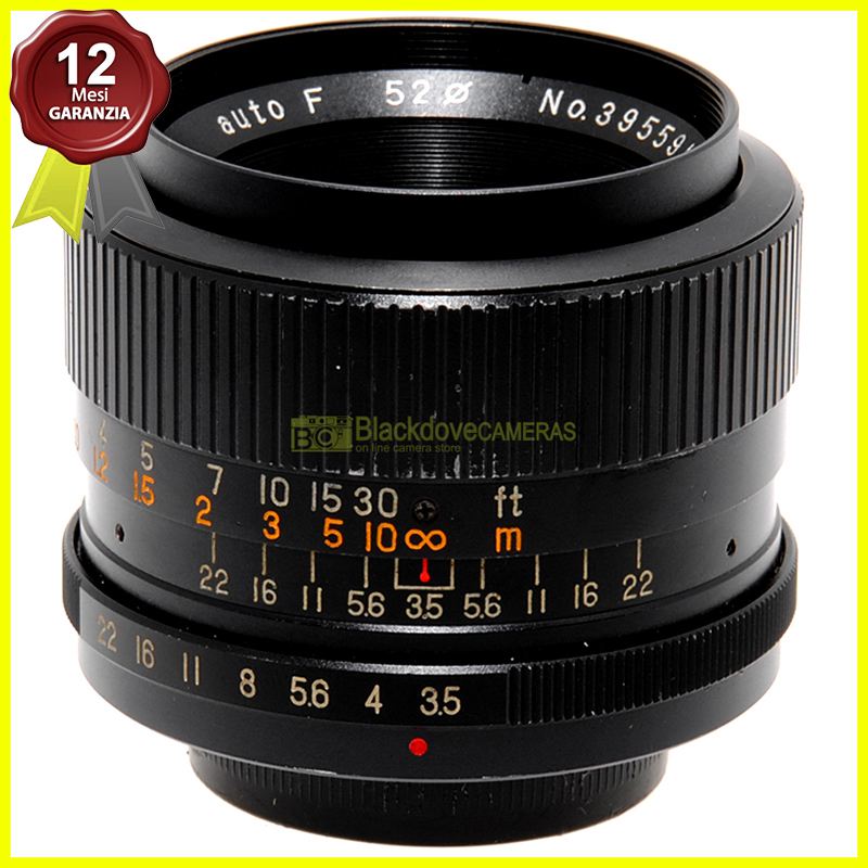 Obiettivo Porst 35mm. f3,5 per fotocamere con innesto a vite M42 42x1 