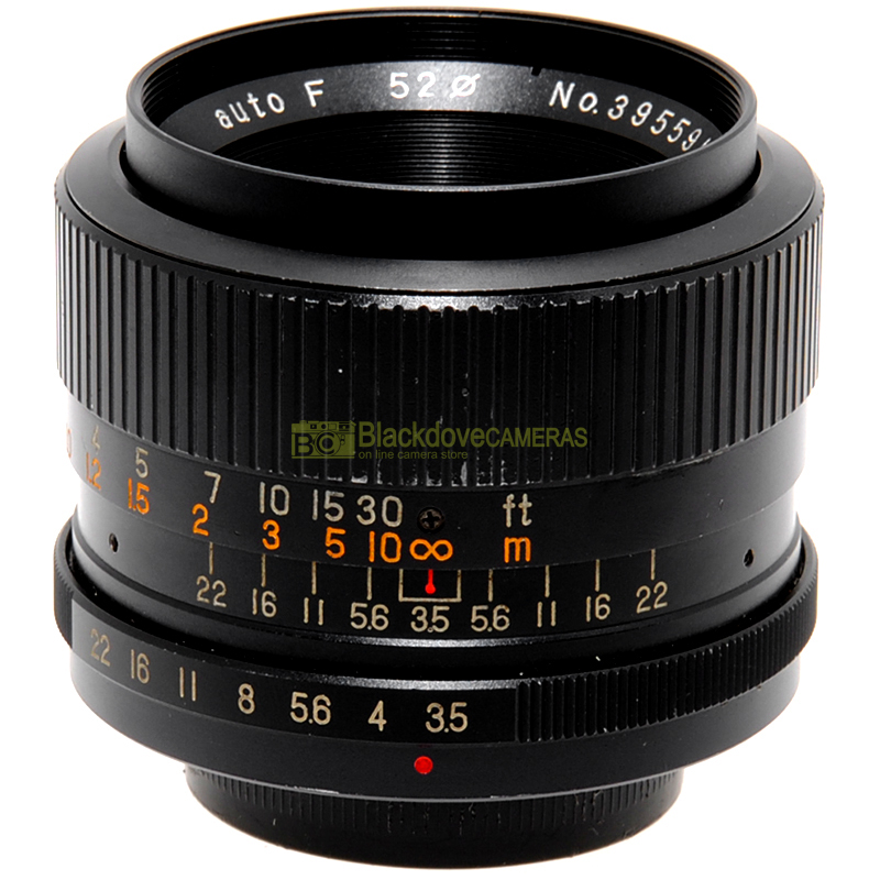 Obiettivo Porst 35mm. f3,5 per fotocamere con innesto a vite M42 42x1 