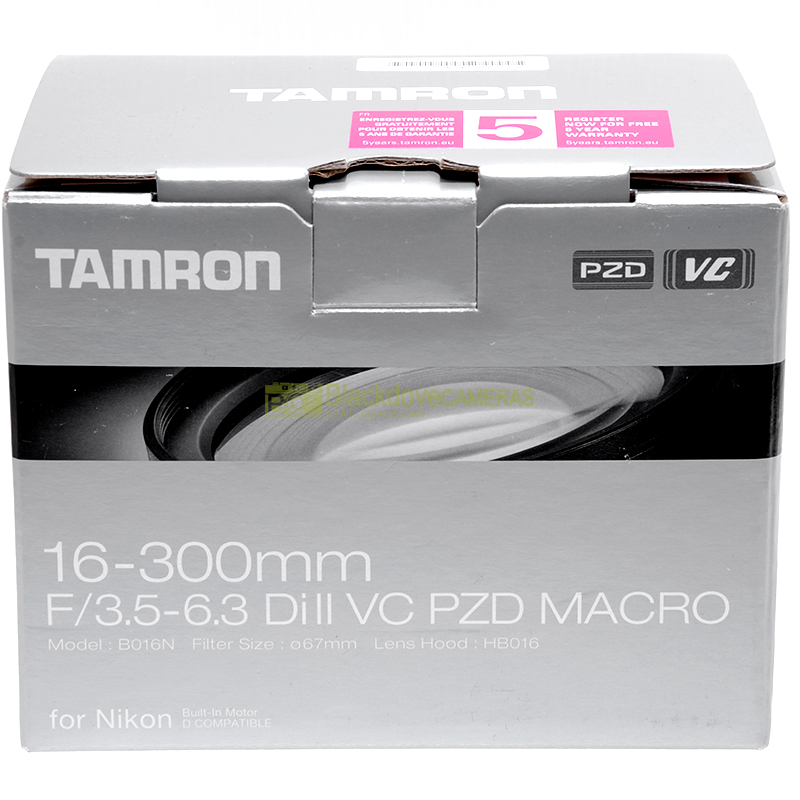 Tamron 16/300 mm f3.5-6.3 Di VC II PZD per Nikon