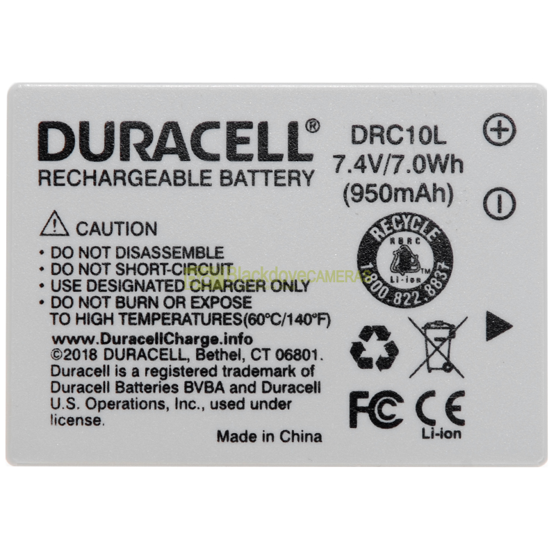 Duracell DRC10L Batteria (NB-10L) per Canon Powershot G15 G3X G1X SX60 HS