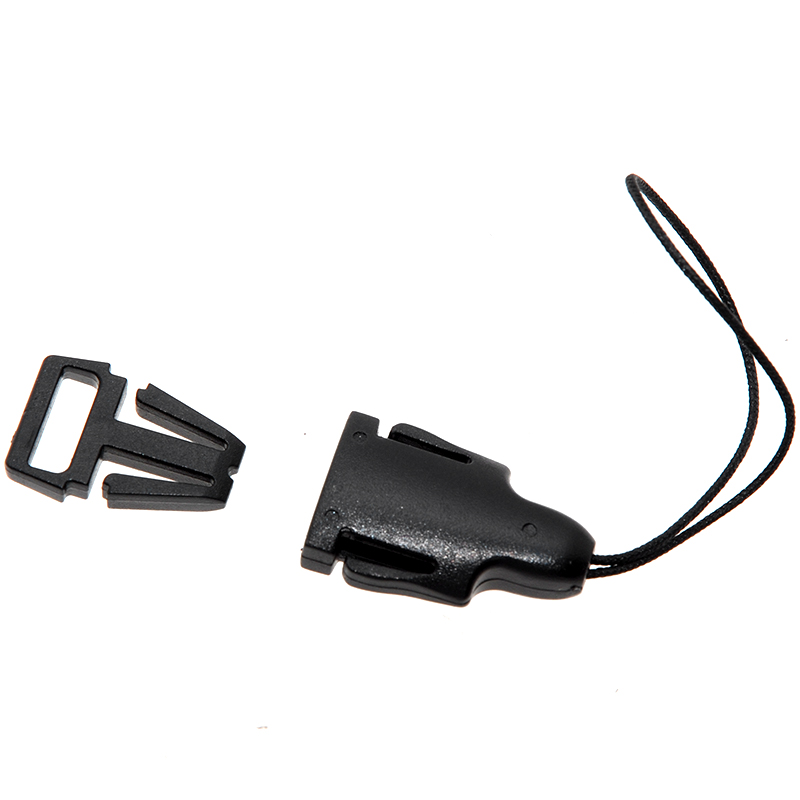 Tracolla universale per fotocamere reflex, nera con pois bianchi. Sgancio rapido