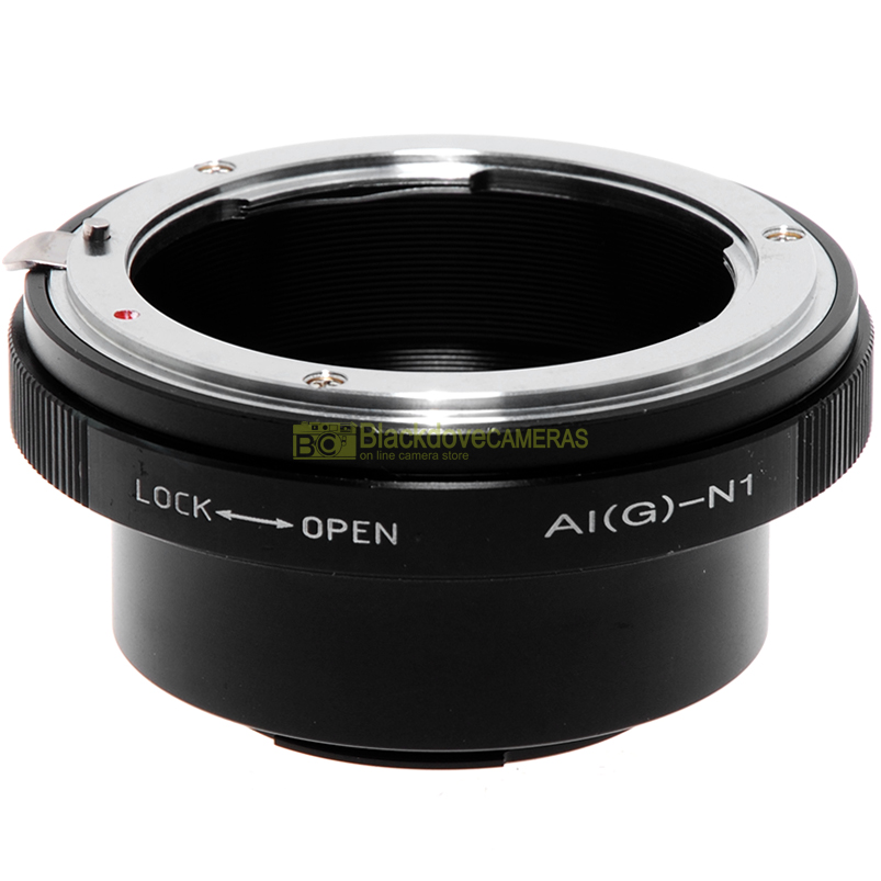 Adattatore per obiettivi Nikon G su fotocamere Nikon 1 Anello adapter con ghiera