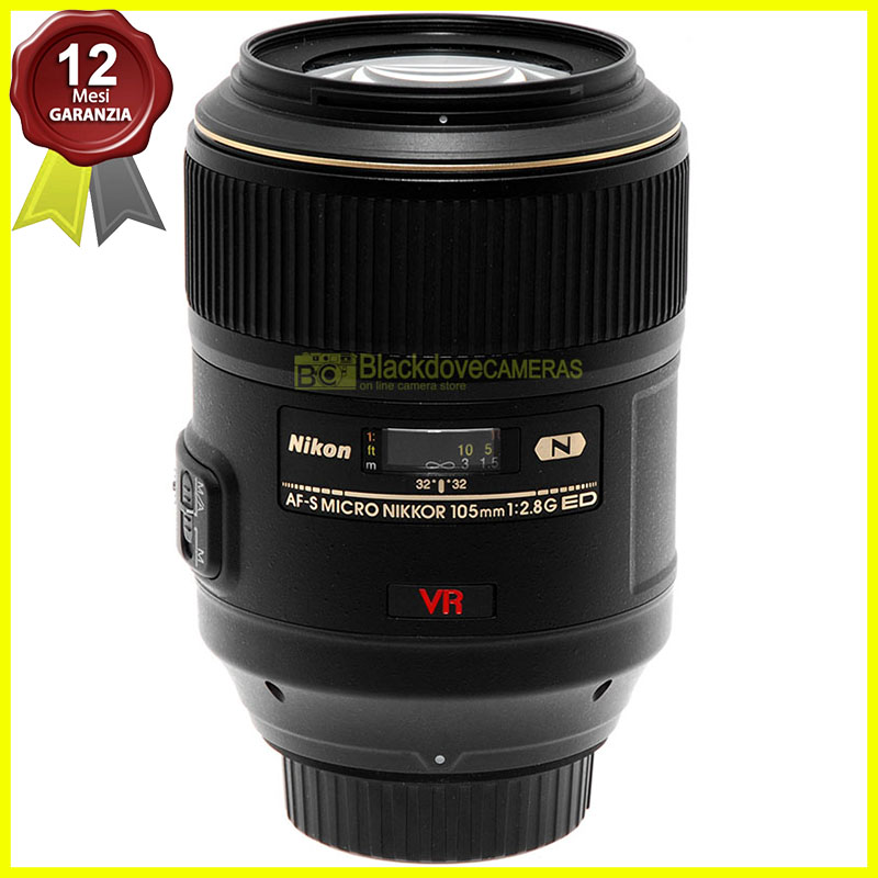 Obiettivo Nikon AF-S Micro Nikkor 105mm f2,8 G ED N VR full frame per fotocamere