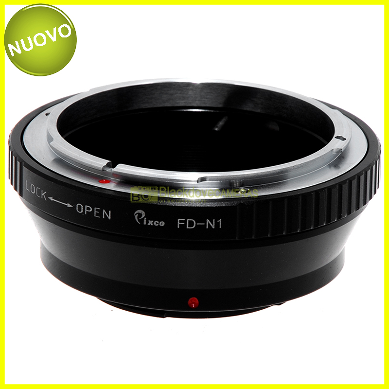 Adattatore per obiettivi Canon FD su fotocamere Nikon 1 Anello adapter con ghiera